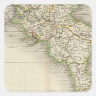 Adesivo Quadrado Italia sul