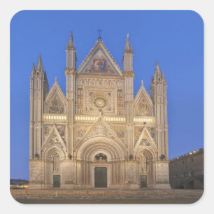 Adesivo Quadrado Itália, Úmbria, Orvieto, Catedral de Orvieto