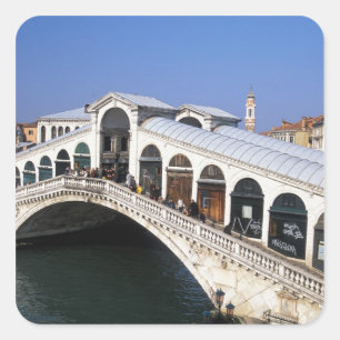 Adesivo Quadrado Itália, Veneto, Veneza, ponte de Rialto