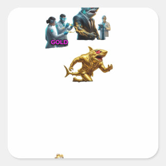 Adesivo Quadrado Italian Brainrot Chaos Pizza Meme | Surreal Pasta 