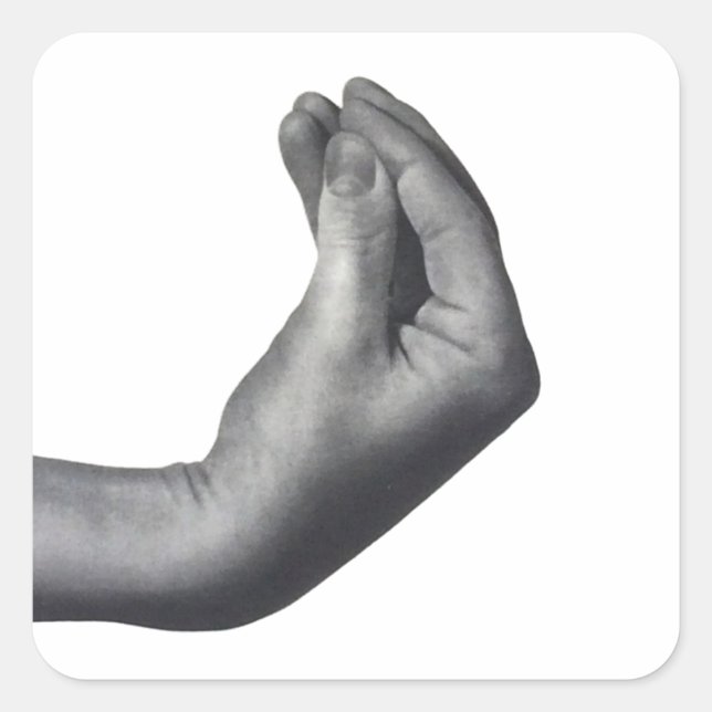 Adesivo Quadrado  Italian Hand (Frente)