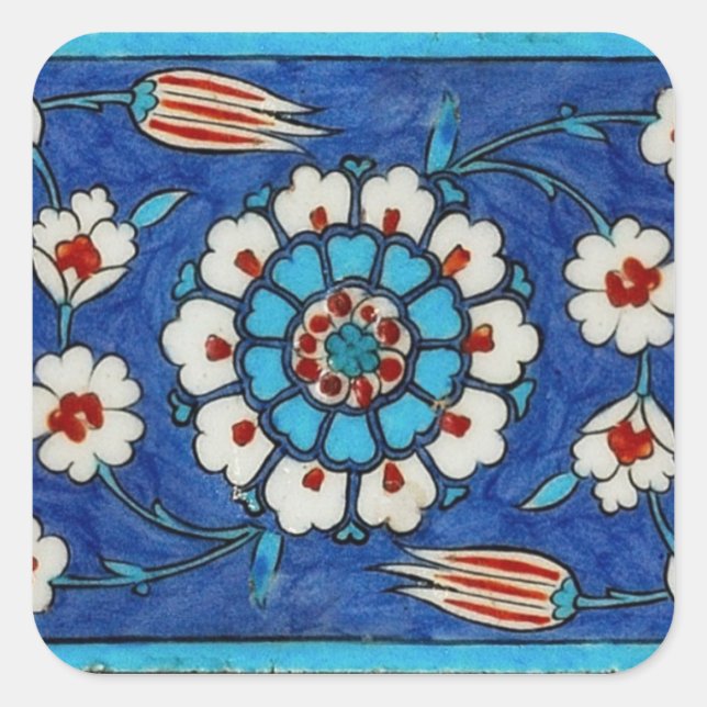 Adesivo Quadrado iznik azulejo Sticker (Frente)