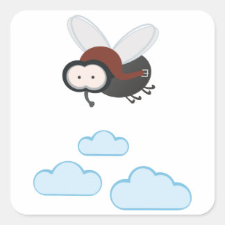 Adesivo Quadrado J fly assim alto - disco Stubenfliege