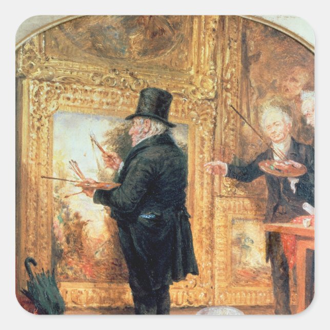 Adesivo Quadrado J. M. W. Turner na Academia Real (Frente)