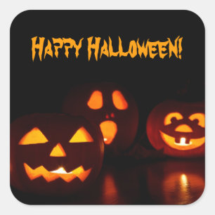 Adesivo Quadrado Jack-O-Lanterns Sticker
