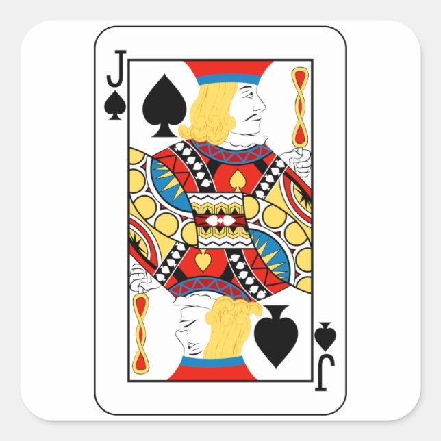Adesivo Quadrado Jack Of Spades Stickers (Frente)