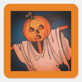 ADESIVO QUADRADO JACK O'LANTERN SQUARE STICKER HALLOWEEN