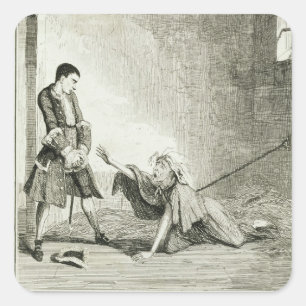 Adesivo Quadrado Jack visita sua mãe no Hospital Bethlehem, Lond