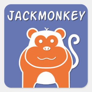 Adesivo Quadrado JackMonkey Ano do macaco 2016