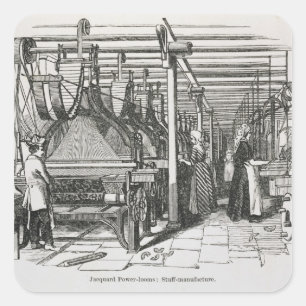 Adesivo Quadrado Jacquard Power Looms (gravação)