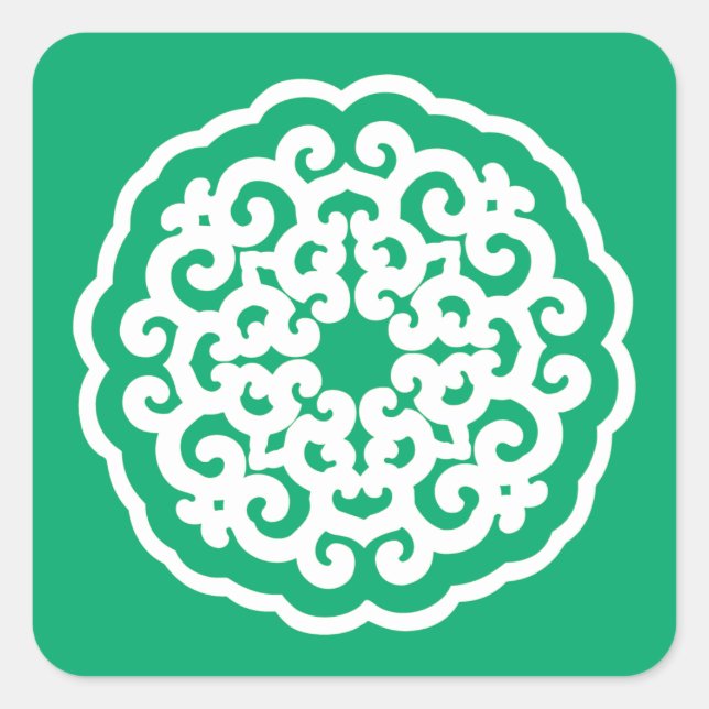 Adesivo Quadrado Jade Asian Moods Mandalla (Frente)