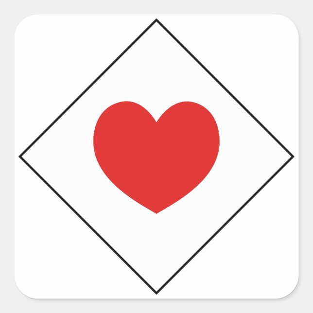 Adesivo Quadrado Jagdgeschwader 77 (JG 77) Herz Como Insígnia (Frente)