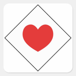 Adesivo Quadrado Jagdgeschwader 77 (JG 77) Herz Como Insígnia