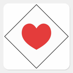 Adesivo Quadrado Jagdgeschwader 77 (JG 77) Herz Como Insígnia