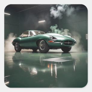 Adesivo Quadrado Jaguar XKE 1964