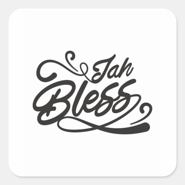 Adesivo Quadrado Jah abençoe a carta (Frente)