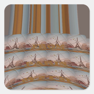 Adesivo Quadrado J'aime Paris (I Love Paris)