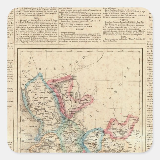 Adesivo Quadrado Jalisco, México 2 (Frente)