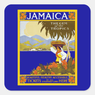 Adesivo Quadrado Jamaica ~ O Gema dos Trópicos