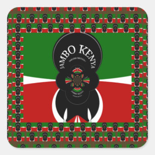 Adesivo Quadrado Jambo Kenya Art Impressão