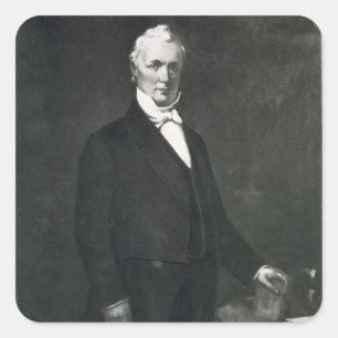 Adesivo Quadrado James Buchanan, 15o presidente do estado unido