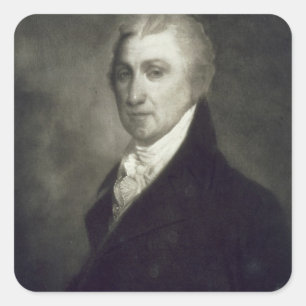 Adesivo Quadrado James Monroe, 5a Presidente dos Estados Unidos o