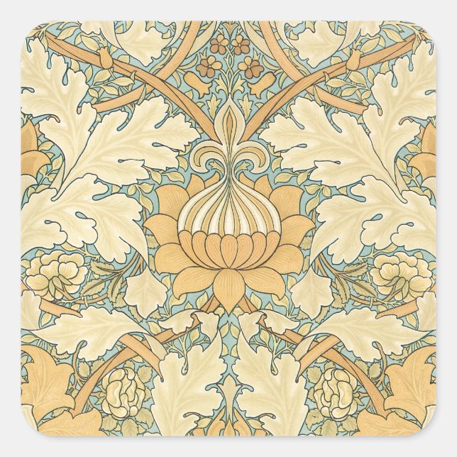 Adesivo Quadrado James, por William Morris, Acanthus Leaves (Frente)