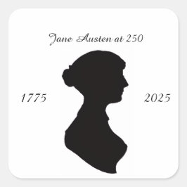 Adesivo Quadrado Jane Austen aos 250 anos
