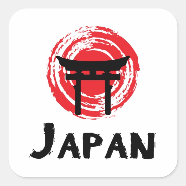 Adesivo Quadrado Japão (Frente)