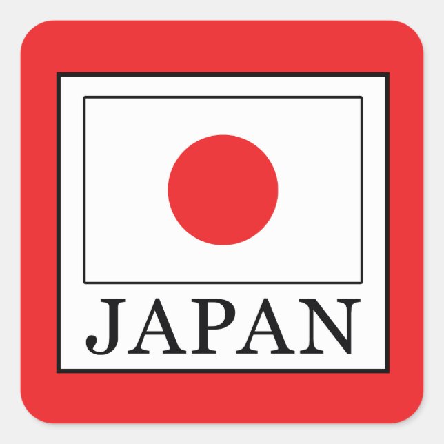 Adesivo Quadrado Japão (Frente)