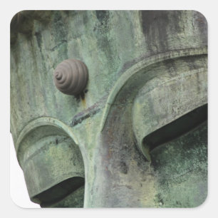 Adesivo Quadrado Japão, Kamakura. O Excelente Buda de Kamakura, um