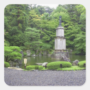 Adesivo Quadrado Japão, Quioto, Jardim de Pedras Silencioso