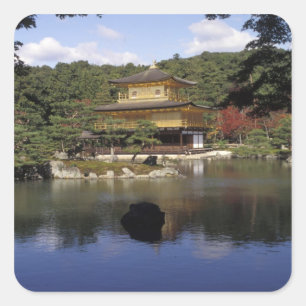 Adesivo Quadrado Japão, Quioto, Pavilhão Dourado, Templo Zen