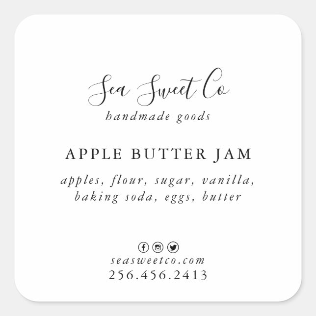 Adesivo Quadrado Jar Sticker (Frente)