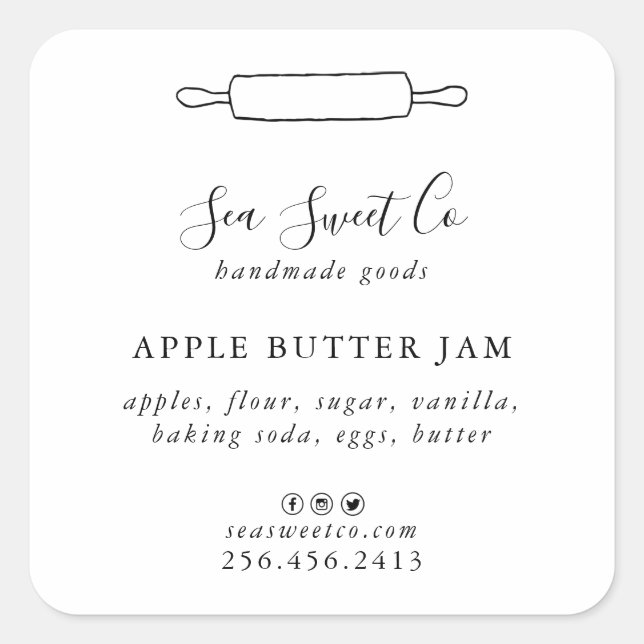 Adesivo Quadrado Jar Sticker (Frente)