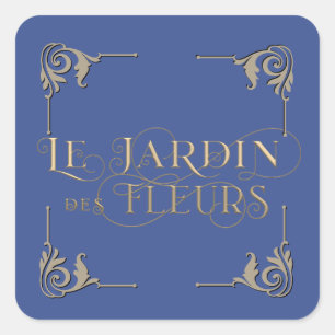 Adesivo Quadrado Jardim das Flores Francesas Jardin des Fleurs