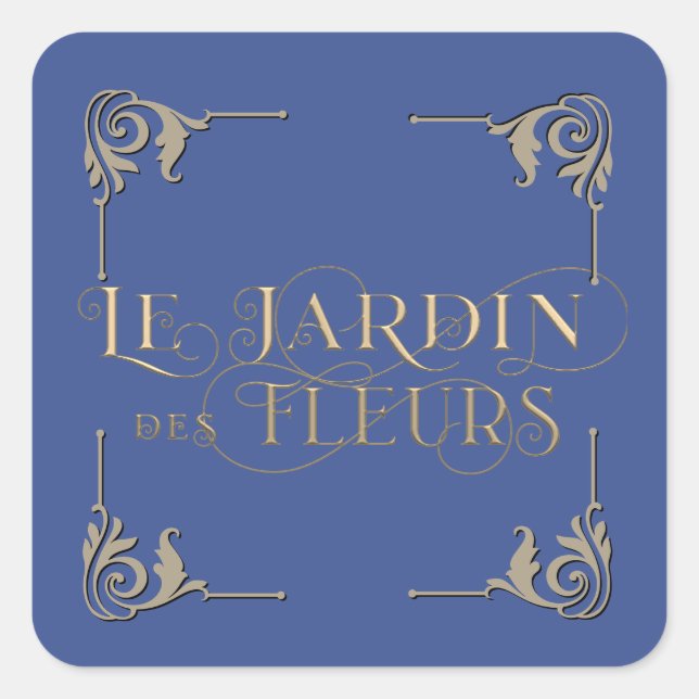 Adesivo Quadrado Jardim das Flores Francesas Jardin des Fleurs (Frente)