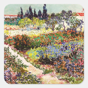 Adesivo Quadrado Jardim De Flores Van Gogh Em Arles Floral Fine Art