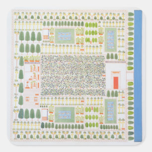 Adesivo Quadrado Jardim de um dignatário egípcio alto, de