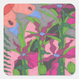 Adesivo Quadrado Jardim em Twilight