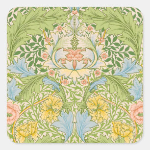 Adesivo Quadrado Jardim Floral Clássico Myrtle de Willam Morris