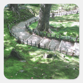Adesivo Quadrado Jardim Kenrokuen: Kanazawa, Japão