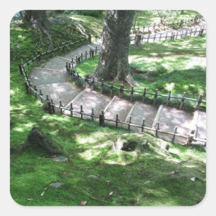 Adesivo Quadrado Jardim Kenrokuen: Kanazawa, Japão