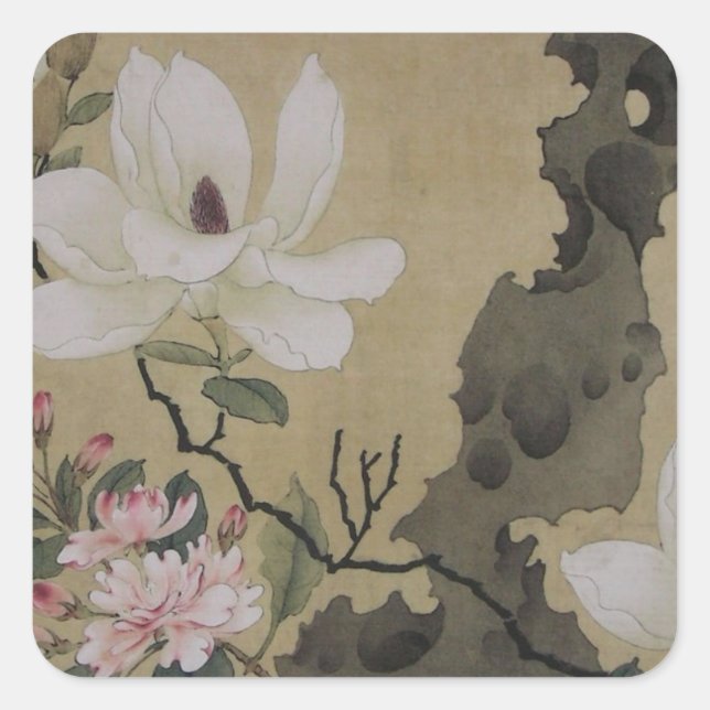 Adesivo Quadrado Jardins Florais (Frente)