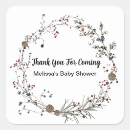 Adesivo Quadrado Jardins Russos de Bho Selvagem de Winterberry