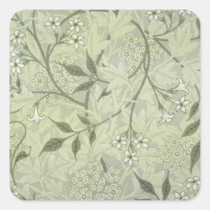 Adesivo Quadrado Jasmim Botânico Vintage Antigo William Morris