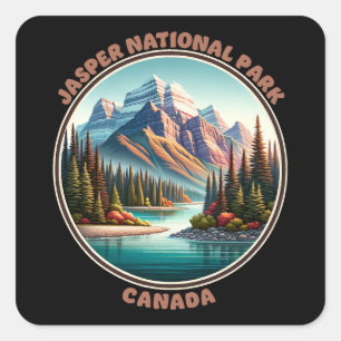 Adesivo Quadrado Jasper National Park Canadá