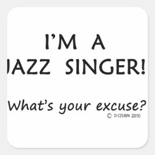 Adesivo Quadrado Jazz Singer Desculpe