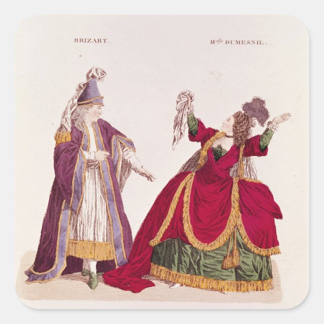 Adesivo Quadrado Jean-Baptiste Brizard no papel de Joad (Frente)