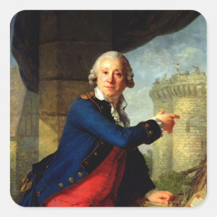 Adesivo Quadrado Jean-Henri Cavaleiro de Latude, 1789